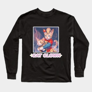 Cat Clown,Cat Joker,Cat Miaw Lover Long Sleeve T-Shirt